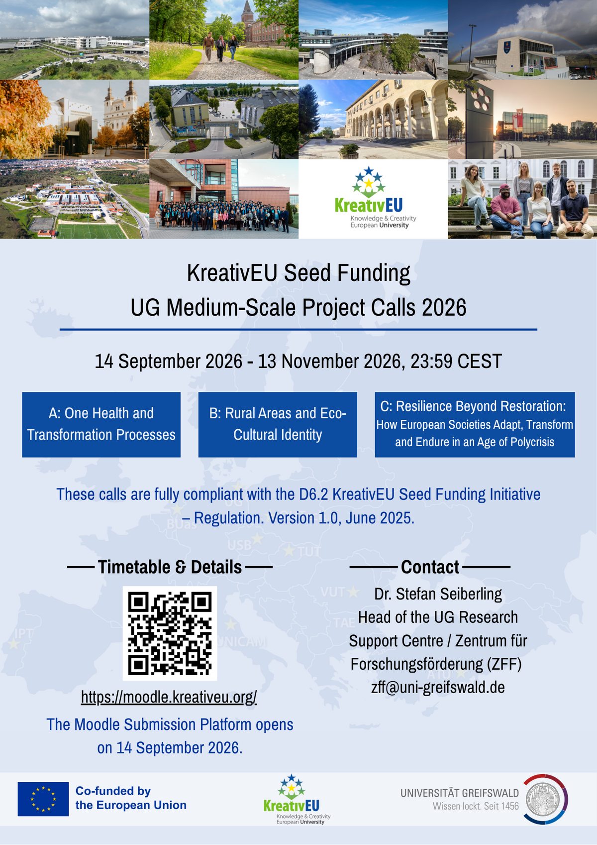 KreativEU Seed Funding – UG Medium-Scale Project Calls 2026